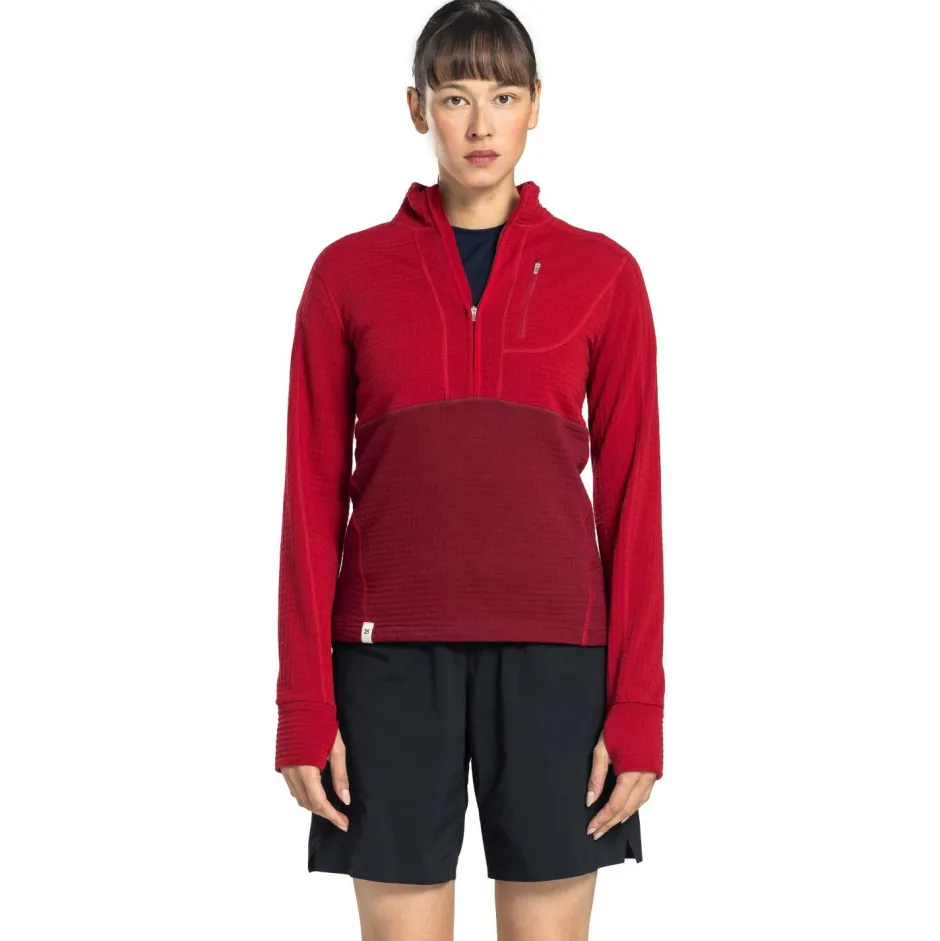Ulvang Jacken|Wanderbekleidung-- Women's Peak Field Half Zip Midlayer - Fleecepullover Biking Red / Chilli Pepper