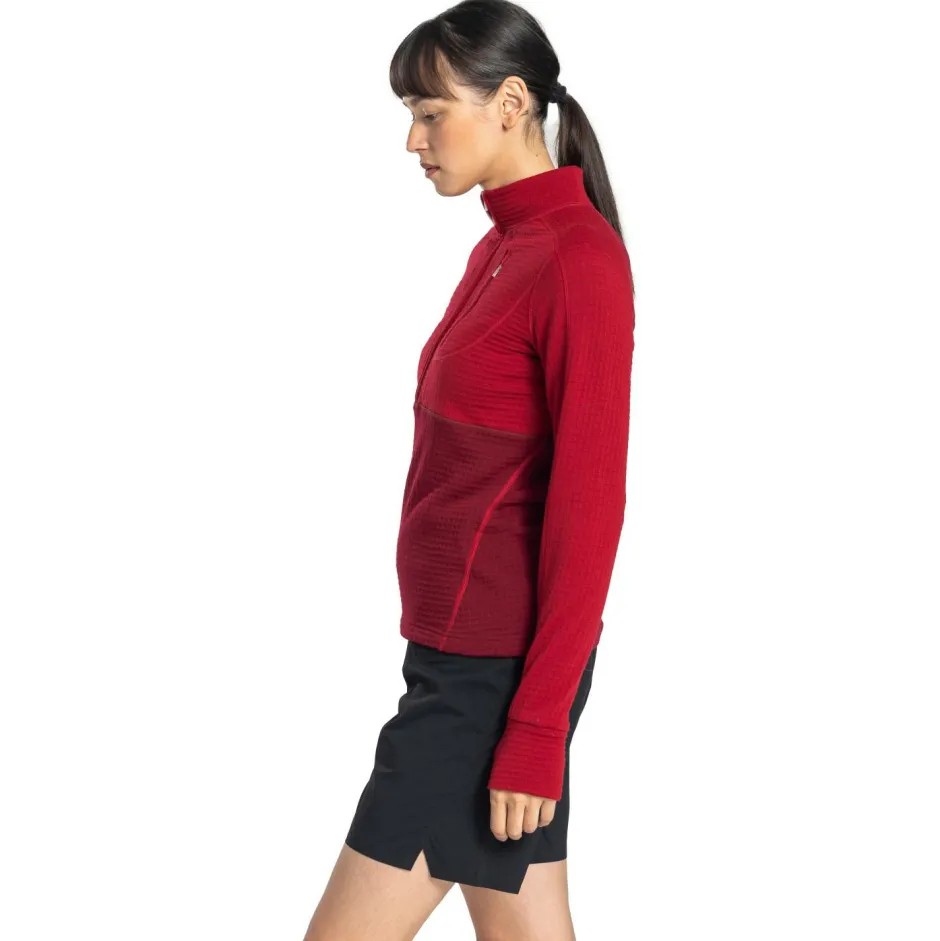 Ulvang Jacken|Wanderbekleidung-- Women's Peak Field Half Zip Midlayer - Fleecepullover Biking Red / Chilli Pepper