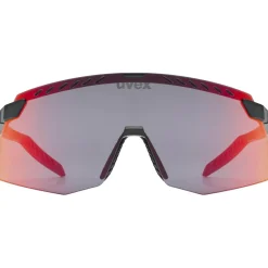 Uvex Laufbekleidung|Fahrradbekleidung-- Pace Stage Supravision Cat. 2 - Fahrradbrille Black Matt / Mirror Red