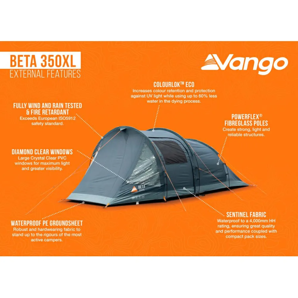 Vango - Beta 350XL - 3-Personen Zelt Deep Blue Best