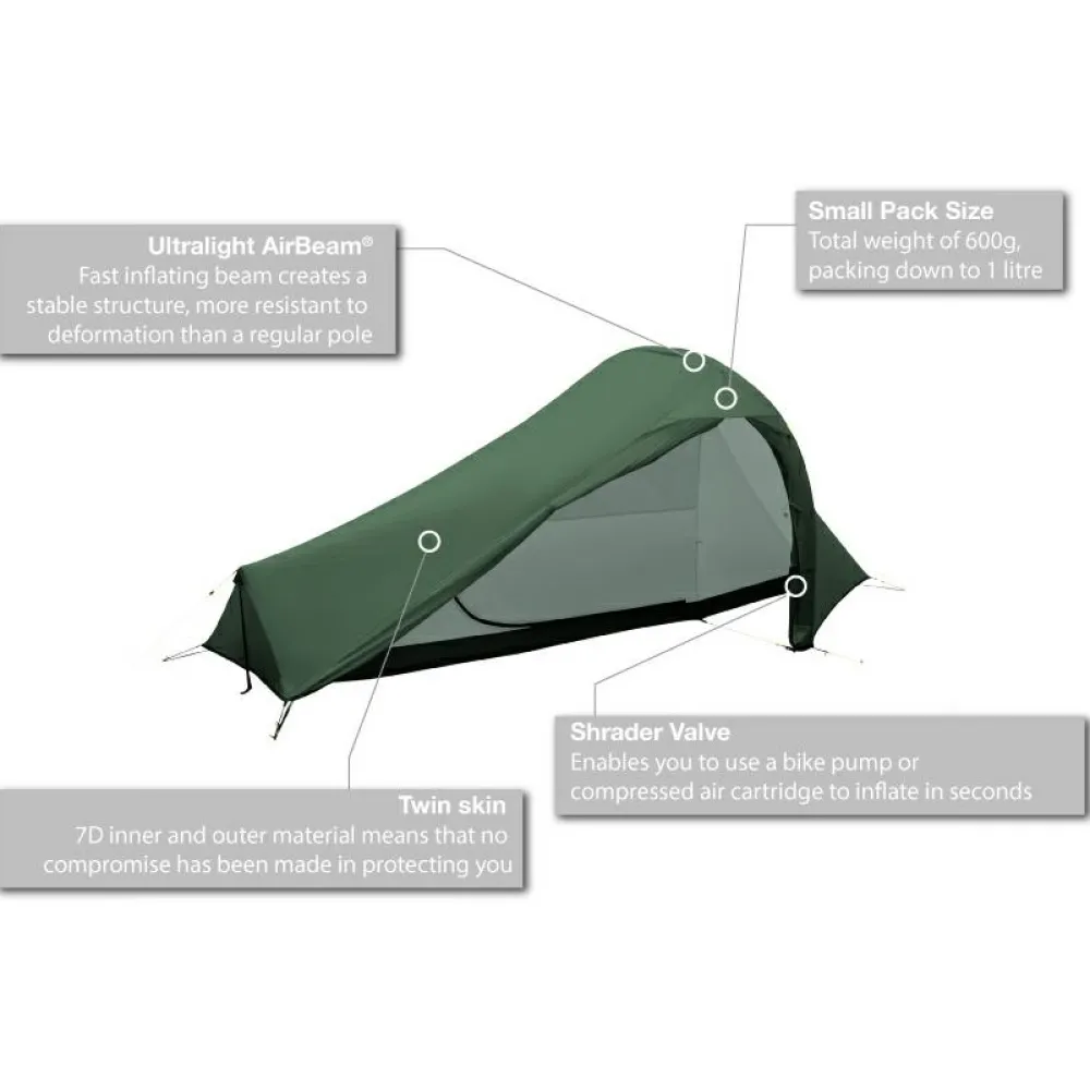 Vango - F10 Hydrogen Air - 1-Personen Zelt Alpine Green Hot