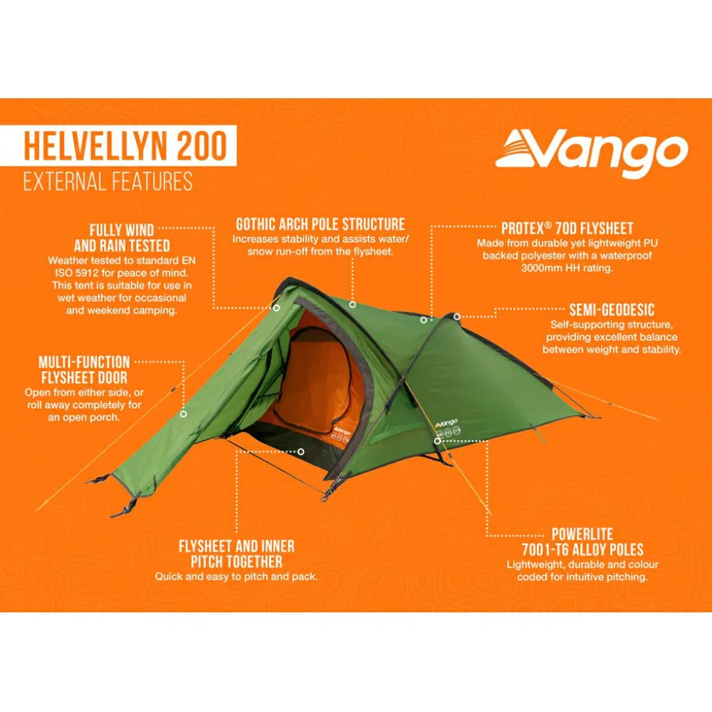 Vango - Helvellyn 200 - 2-Personen Zelt Pamir Green Online