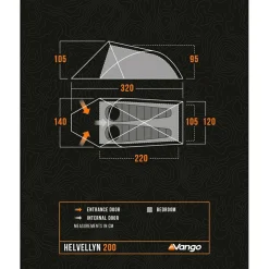 Vango - Helvellyn 200 - 2-Personen Zelt Pamir Green Online
