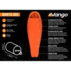 Vango - Mantis 400 - Kunstfaserschlafsack Harissa Outlet