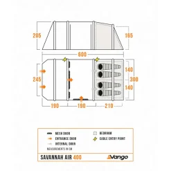 Vango - Savannah Air 400 Package - 4-Personen Zelt