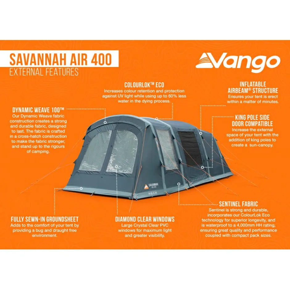Vango - Savannah Air 400 Package - 4-Personen Zelt
