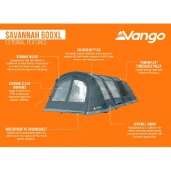 Vango Zelte-- Savannah 600XL Package - Gruppenzelt Deep Blue