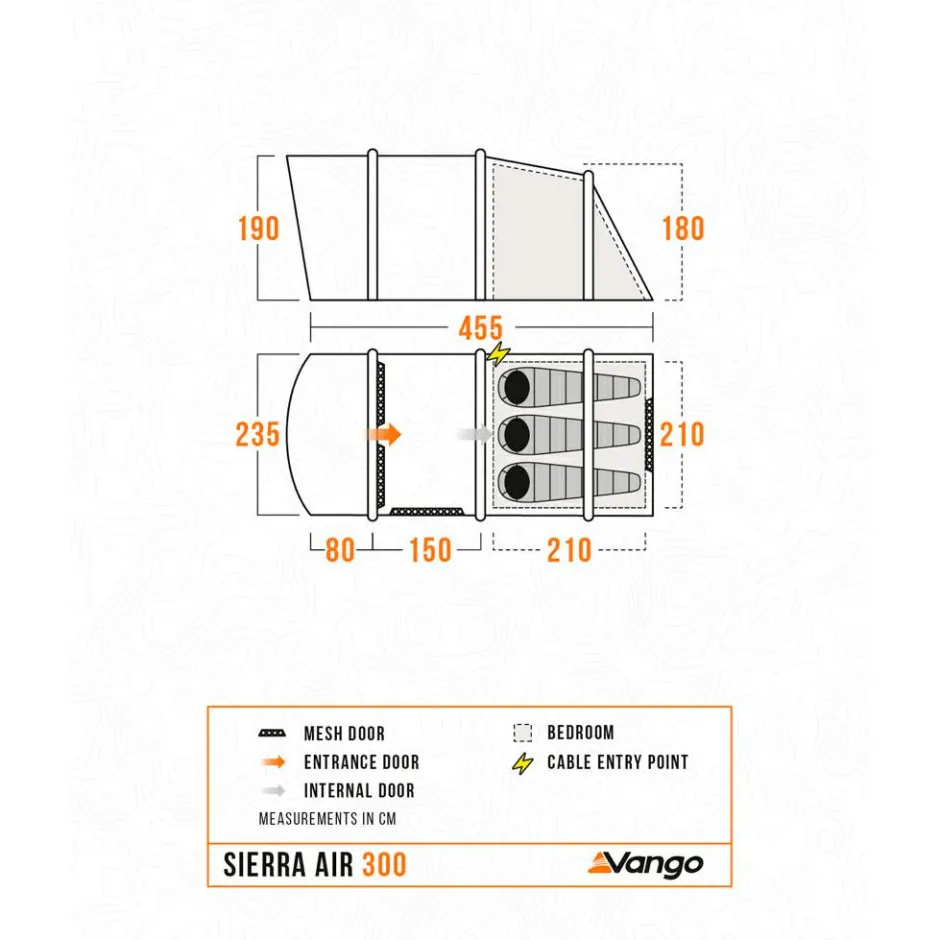 Vango Zelte|3-Personen Zelte-- Sierra Air 300 - 3-Personen Zelt Deep Blue