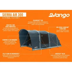 Vango Zelte|3-Personen Zelte-- Sierra Air 300 - 3-Personen Zelt Deep Blue