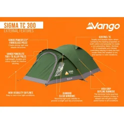 Vango Zelte|3-Personen Zelte-- Sigma TC 300 - 3-Personen Zelt Ivy