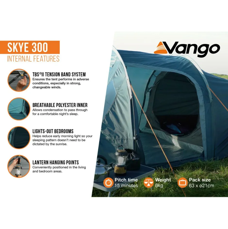 Vango Zelte|3-Personen Zelte-- Skye 300 - 3-Personen Zelt Deep Blue