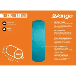 Vango Trekkingausrüstung|Isomatten-- Trek Pro 3 Long - Isomatte Atom Blue