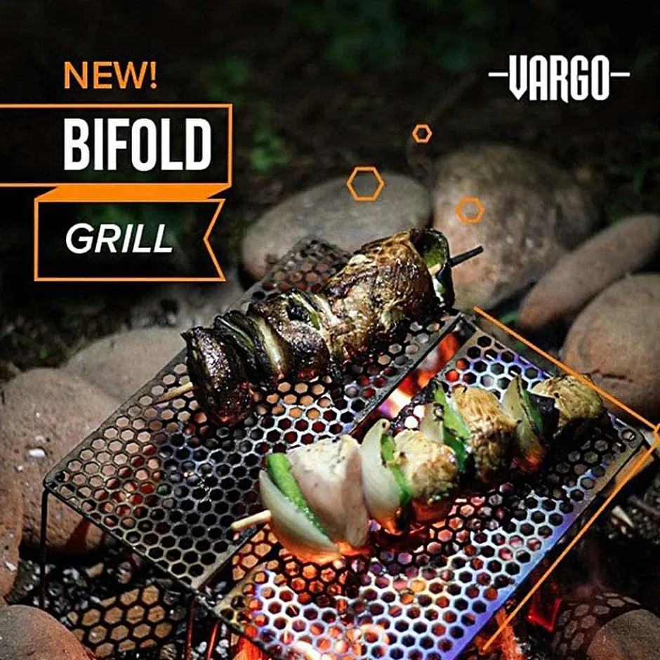Vargo Outdoor-Küche|Campingkocher-- Klappgrill Biford Grill - Trockenbrennstoffkocher