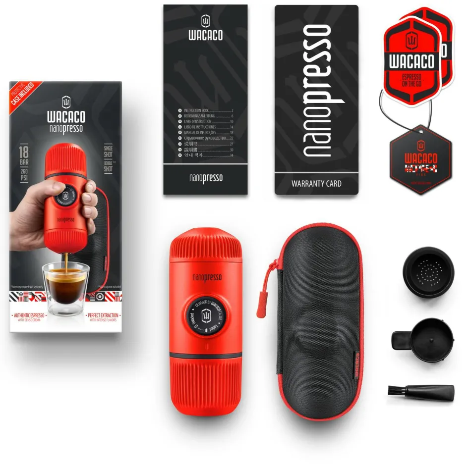 Wacaco Trekkingausrüstung|Outdoor-Küche-- Nanopresso inkl. Schutzhülle