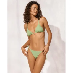 Watercult Bademode-- Women's Swimsparkle Side-Tied Bikini Bottoms - Bikini-Bottom Sage Shimmer