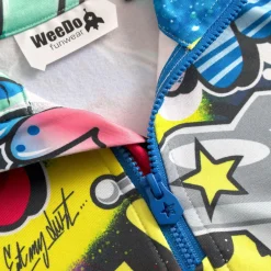 WeeDo Skibekleidung|Shirts, Hemden & Longsleeves-- Kid's Cosmo Sprayprint Thermoshirt - Funktionsshirt Print / Black