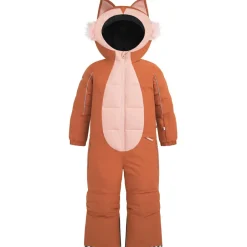 WeeDo Skibekleidung-- Kid's Squirdo Schneeanzug - Overall Leather Brown / Old Rose