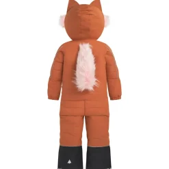 WeeDo Skibekleidung-- Kid's Squirdo Schneeanzug - Overall Leather Brown / Old Rose