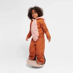 WeeDo Skibekleidung-- Kid's Squirdo Schneeanzug - Overall Leather Brown / Old Rose
