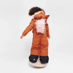 WeeDo Skibekleidung-- Kid's Squirdo Schneeanzug - Overall Leather Brown / Old Rose