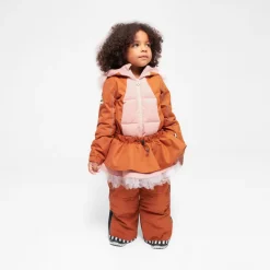 WeeDo - Kid's Squirdo Schneeanzug inkl. Skirt - Overall Leather Brown / Old Rose Discount