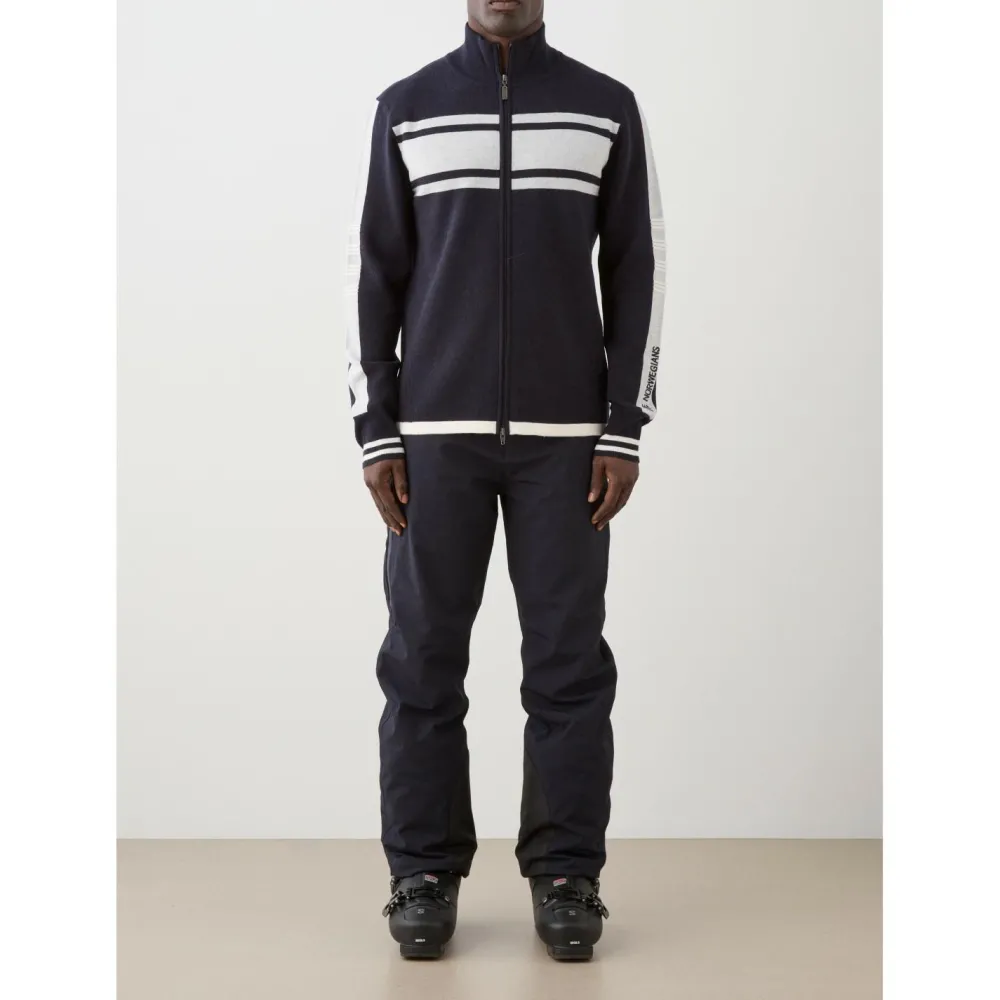We Norwegians - Rocky FullZip - Merinojacke Navy Blue Hot