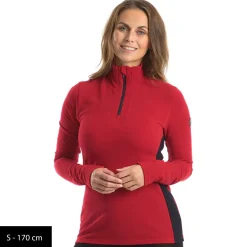 We Norwegians Skibekleidung|Merinounterwäsche-- Women's Tryvann Colblock Zipup - Merinounterwäsche