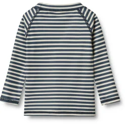 WHEAT Bademode-- Kid's Swim T-Shirt L/S Dilan - Lycra Blue Stripe