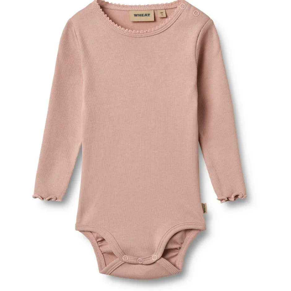 WHEAT Unterwäsche|Alltagsbekleidung-- Kid's Rib Body L/S Regitze - Alltagsunterwäsche Rose Powder