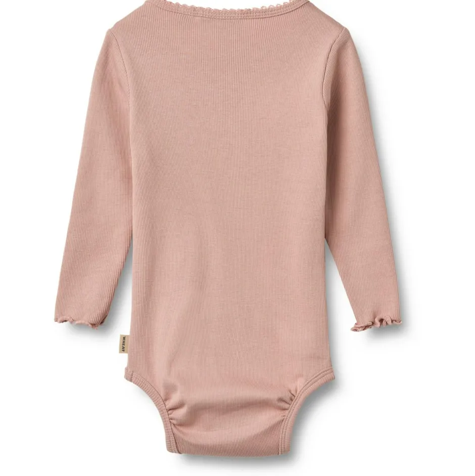 WHEAT Unterwäsche|Alltagsbekleidung-- Kid's Rib Body L/S Regitze - Alltagsunterwäsche Rose Powder