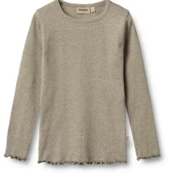 - Kid's Rib T-Shirt L/S Ida - Longsleeve < WHEAT New