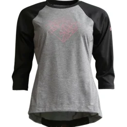 Zimtstern - Women's Pureflowz Shirt 3/4 - Radtrikot Gun Metal Melange / Pirate Black Clearance