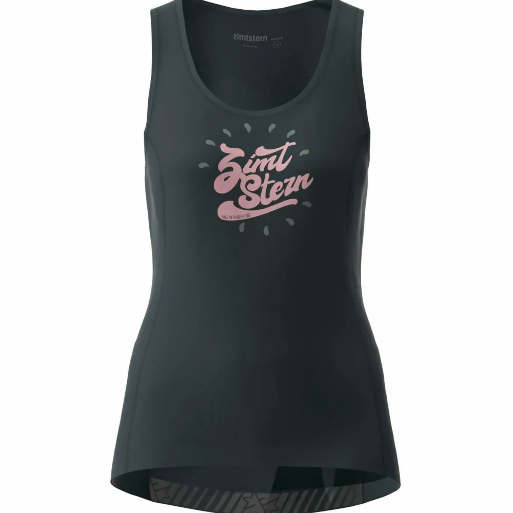 Zimtstern - Women's Pureflowz Shirt Tank - Radtrikot Pirate Black / Blush Best